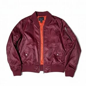 Red Fox MA‑1 Bomber Jacket Burgundy/Orange L